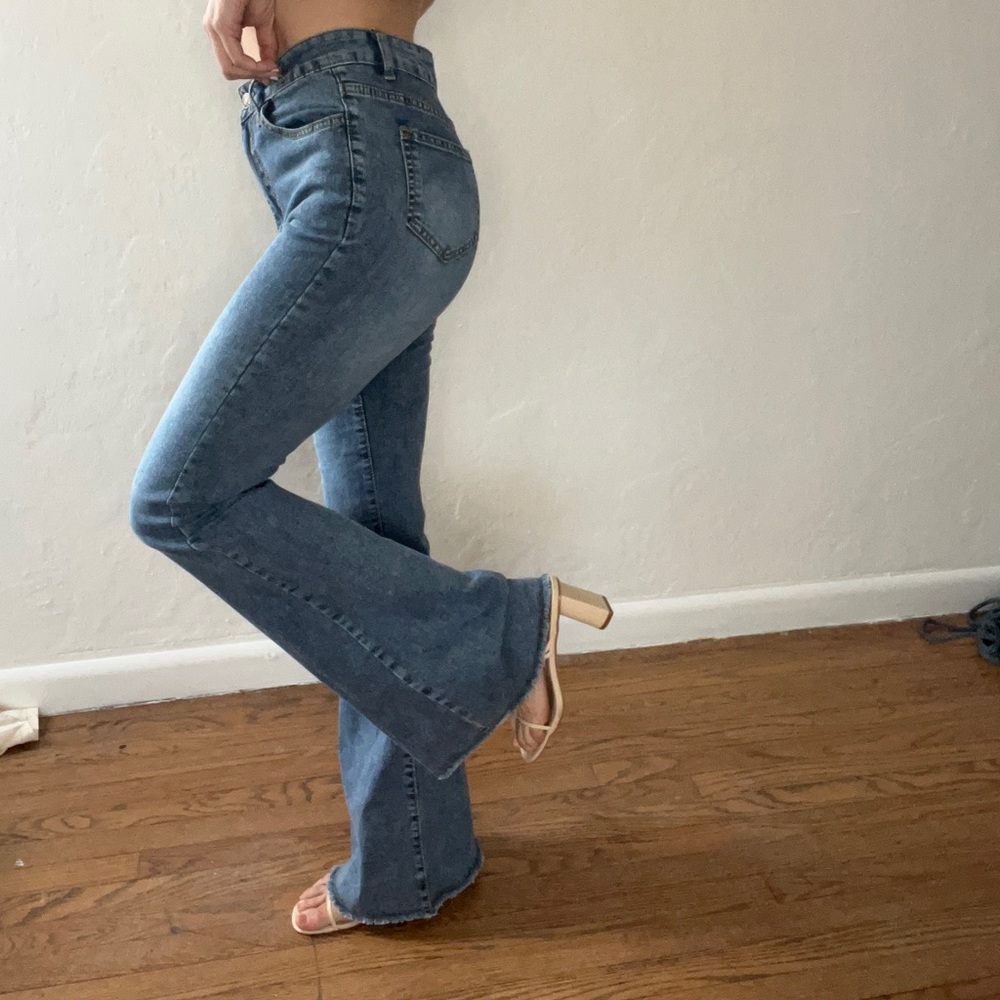 Blue flare jeans
